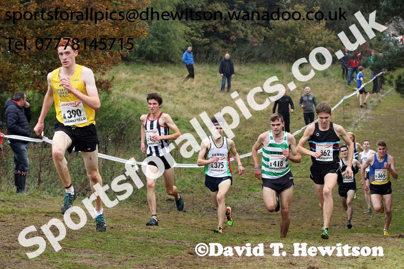 Junior men, National Cross Country Relays, Berry Park, Mansfield. Photo: David T. Hewitson/Sports for All Pics